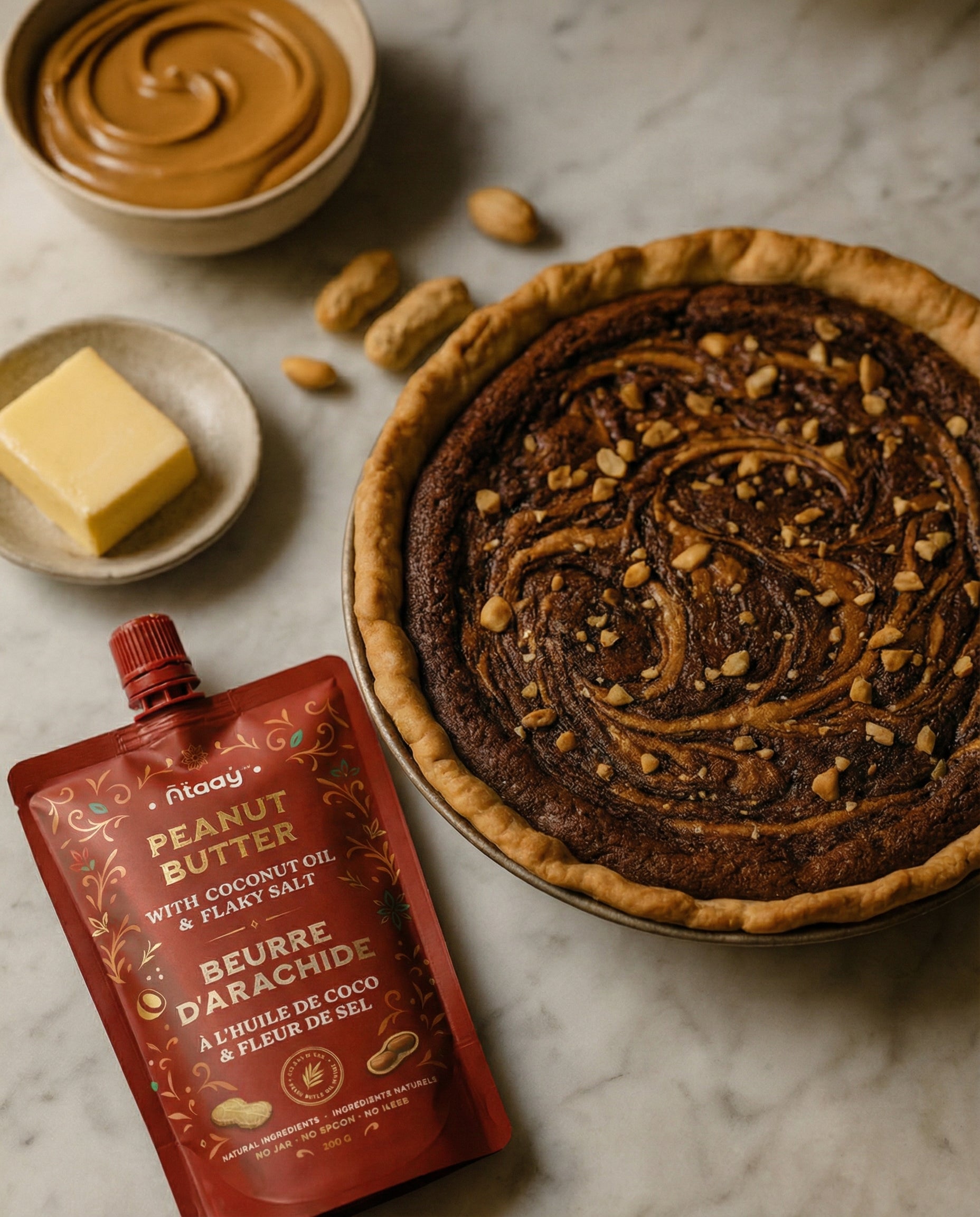 Signature Peanut Brownie Pie